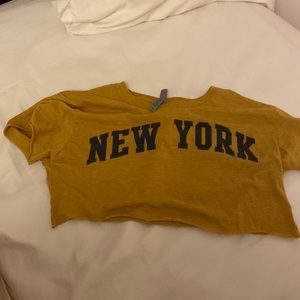 new york cropped tee shirt
